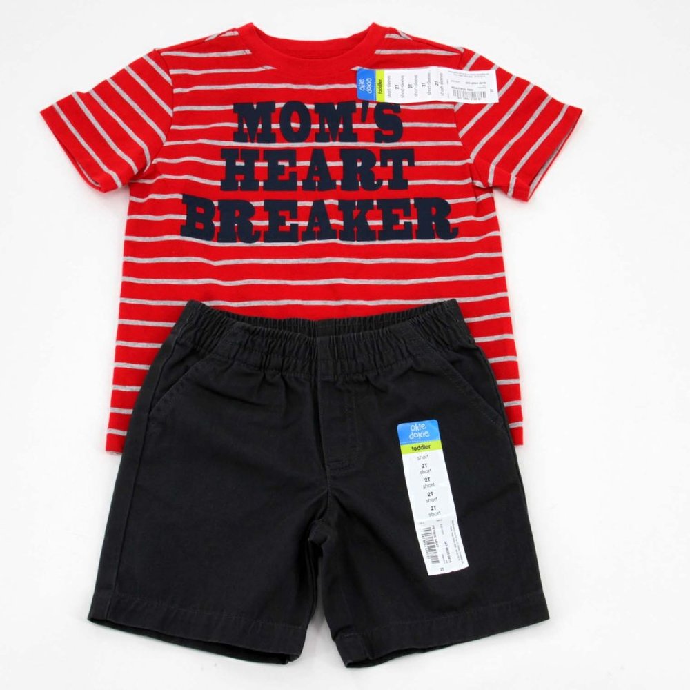 Okie Dokie Toddler Boys 2-pc. Short Set